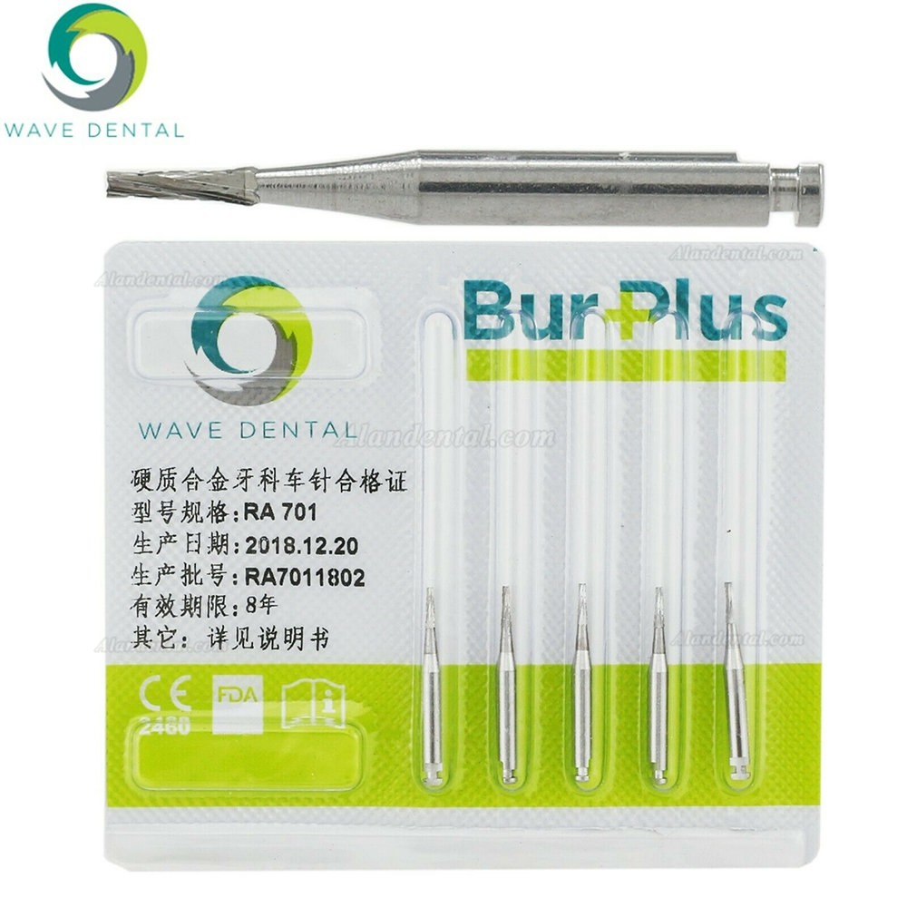 10Pcs RA 701 Burs Dental Latch-type Taper Fissure Carbide Bur